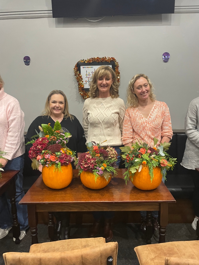 Autumn Pumpkin Flower Workshop