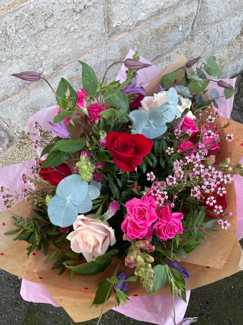 Valentine's Florist Choice Aqua Pack Bouquet