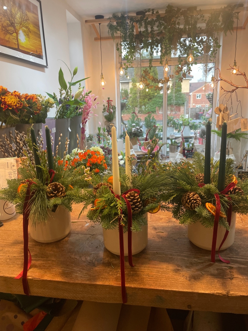 Christmas Candle Arrangement