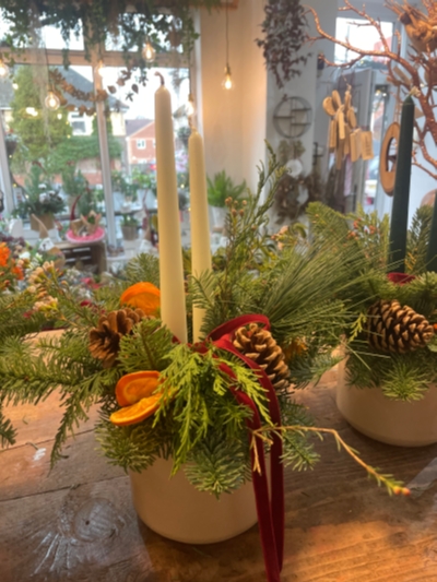 Christmas Candle Arrangement