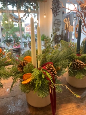 Christmas Candle Arrangement